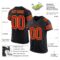 black_0015-1 Custom Black Scarlet-Gold Mesh Authentic Football Jersey