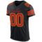 black_0015-2 Custom Black Scarlet-Gold Mesh Authentic Football Jersey