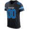 black_0028-2 Custom Black Panther Blue-White Mesh Authentic Football Jersey