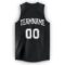 Custom Black White V-Neck Basketball Jersey