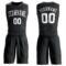 Custom Black White Round Neck Suit Basketball Jersey