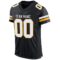 black_0072-1 Custom Black White-Gold Mesh Authentic Football Jersey