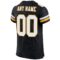 black_0072-2 Custom Black White-Gold Mesh Authentic Football Jersey