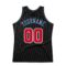 Custom Black Red-Light Blue Authentic Throwback Basketball Jersey