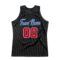 Custom Black Red-Light Blue Authentic Throwback Basketball Jersey