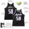 Custom Black White-Purple Authentic Throwback Basketball Jersey