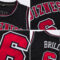 Custom Black White-Purple Authentic Throwback Basketball Jersey