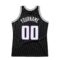Custom Black White-Purple Authentic Throwback Basketball Jersey