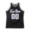 Custom Black White-Purple Authentic Throwback Basketball Jersey