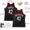 Custom Black White-Red Authentic Throwback Basketball Jersey