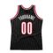 Custom Black White-Red Authentic Throwback Basketball Jersey