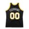 Custom Black White-Gold Authentic Throwback Basketball Jersey