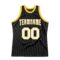 Custom Black White-Gold Authentic Throwback Basketball Jersey