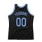 Custom Black Light Blue-Red Authentic Throwback Basketball Jersey