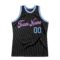 Custom Black Light Blue-Red Authentic Throwback Basketball Jersey