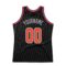 Custom Black Orange-Gray Authentic Throwback Basketball Jersey