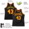 Custom Black Gold-Red Authentic Throwback Basketball Jersey