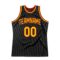 Custom Black Gold-Red Authentic Throwback Basketball Jersey
