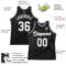 Custom Black White-Gray Authentic Throwback Basketball Jersey