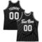 Custom Black White-Gray Authentic Throwback Basketball Jersey