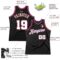 Custom Black White-Purple Authentic Throwback Basketball Jersey