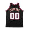 Custom Black White-Purple Authentic Throwback Basketball Jersey