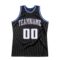 Custom Black White-Royal Authentic Throwback Basketball Jersey