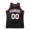 Custom Black White-Orange Authentic Throwback Basketball Jersey