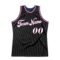 Custom Black White-Red Authentic Throwback Basketball Jersey