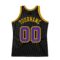 Custom Black Purple-Gold Authentic Throwback Basketball Jersey