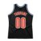 Custom Black Orange-Light Blue Authentic Throwback Basketball Jersey