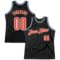 Custom Black Orange-Light Blue Authentic Throwback Basketball Jersey
