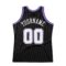 Custom Black White-Purple Authentic Throwback Basketball Jersey