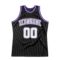 Custom Black White-Purple Authentic Throwback Basketball Jersey