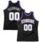 Custom Black White-Purple Authentic Throwback Basketball Jersey