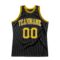 Custom Black Gold-White Authentic Throwback Basketball Jersey