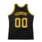 Custom Black Gold-White Authentic Throwback Basketball Jersey