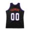 Custom Black White-Purple Authentic Throwback Basketball Jersey