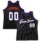 Custom Black White-Purple Authentic Throwback Basketball Jersey