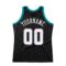 Custom Black White-Teal Authentic Throwback Basketball Jersey