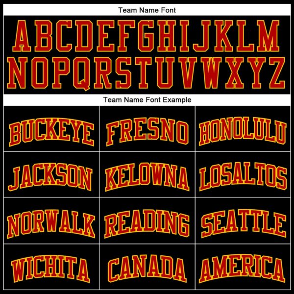 Custom Black Red Pinstripe Red-Gold Authentic Basketball Jersey