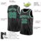 Custom Black White Pinstripe Kelly Green-White Authentic Basketball Jersey