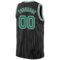 Custom Black White Pinstripe Kelly Green-White Authentic Basketball Jersey
