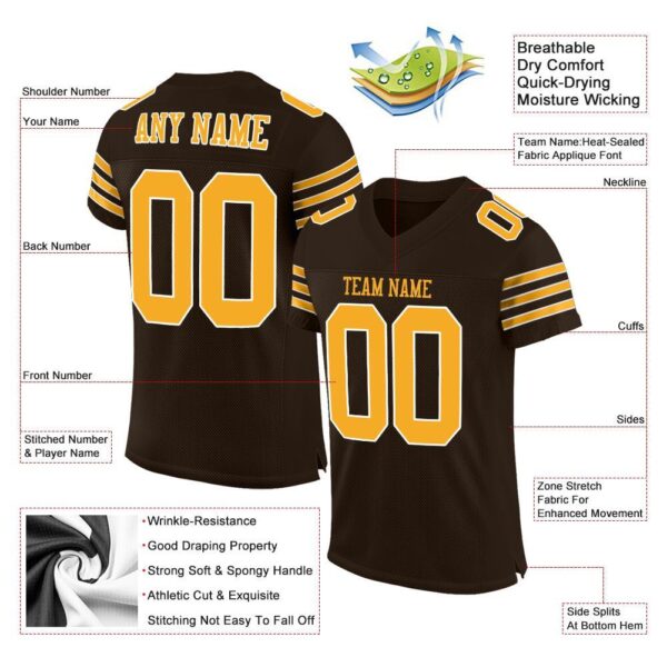 brown_0005-1 Custom Brown Gold-White Mesh Authentic Football Jersey