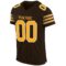 brown_0005-2 Custom Brown Gold-White Mesh Authentic Football Jersey