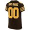 brown_0005-3 Custom Brown Gold-White Mesh Authentic Football Jersey