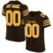 brown_0005 Custom Brown Gold-White Mesh Authentic Football Jersey