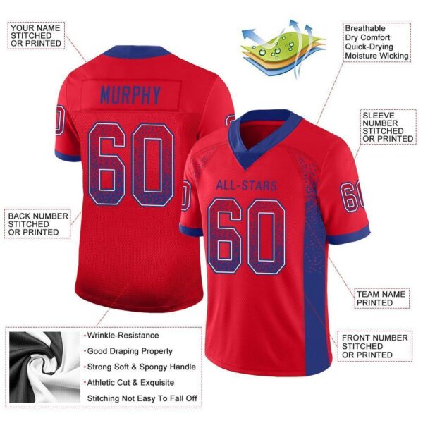 buffalo_0028-1 Custom Red Royal-White Drift Fashion Football Jersey