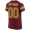 Custom Burgundy Old Gold-White Mesh Authentic Football Jersey