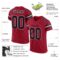 cardinal_0001-1 Custom Cardinal Black-White Mesh Authentic Football Jersey